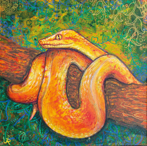 "Sun in the Emerald" Original Acrylic Painting
