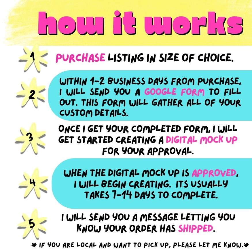 Hand Painted Kraft Paper Banner