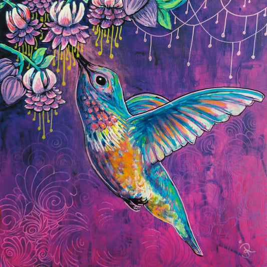 "Little Gem" Art Prints - Hummingbird